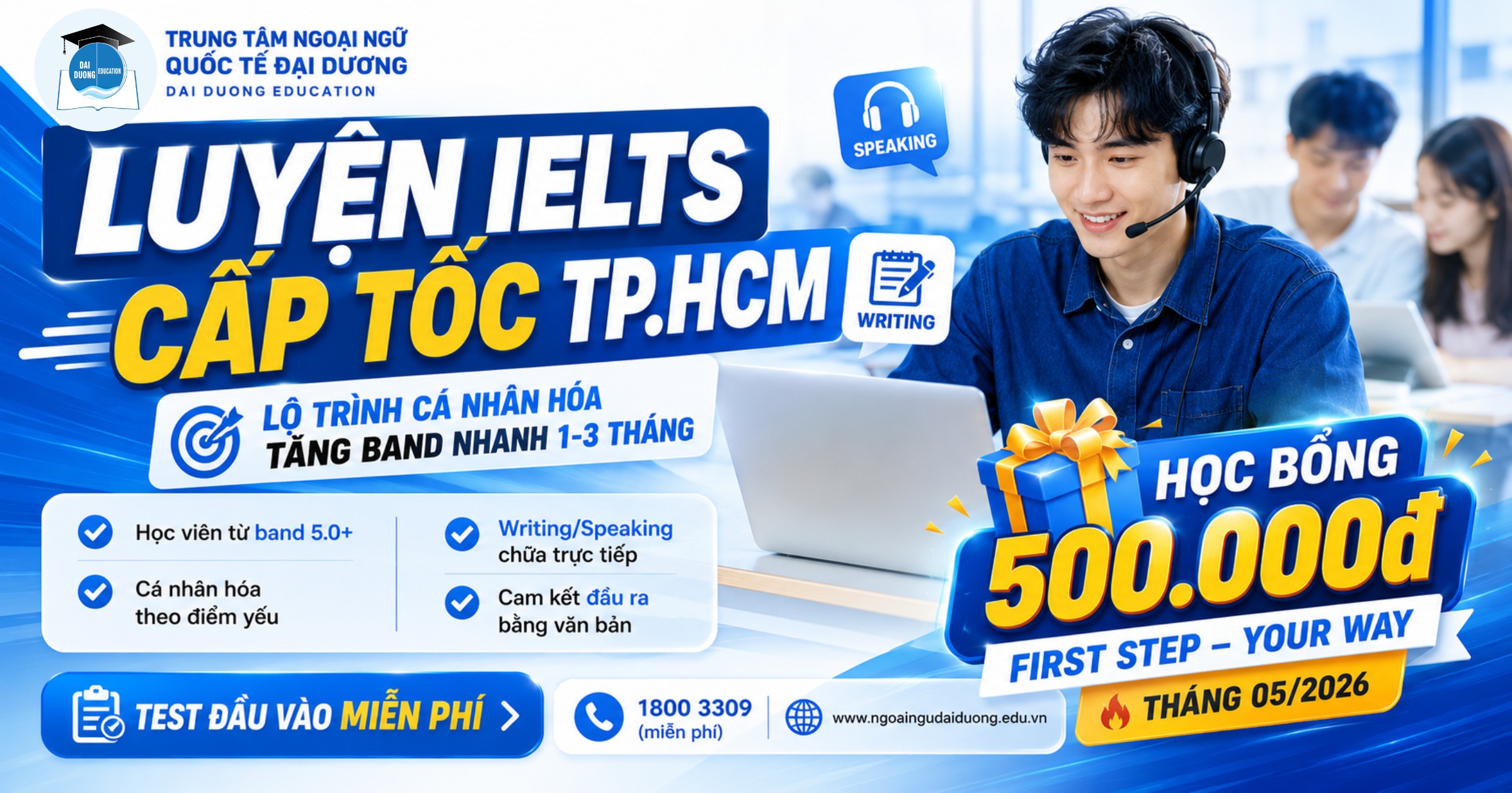 hinh anh bia bai viet luyen ielts cap toc tphcm dai duong